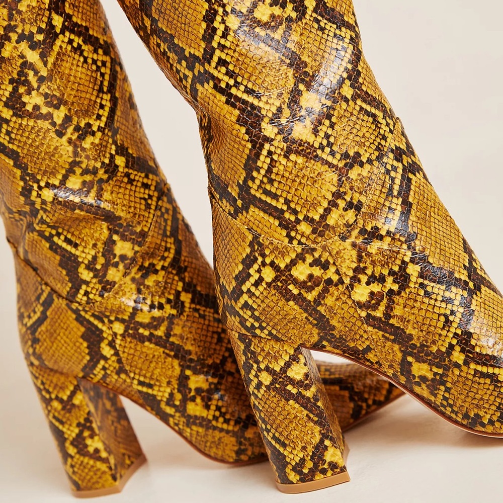 Jeffrey Campbell Siren Embossed Knee High Boots - Picture 5 of 9